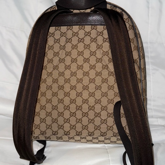 Gucci Brown Monogram Backpack - Picture 2 of 3